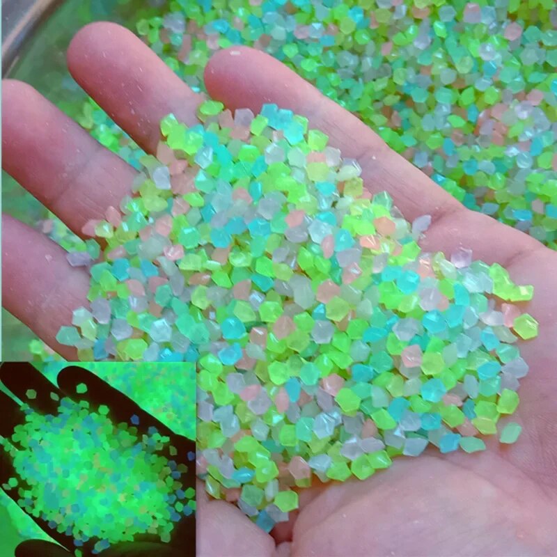 Ocean Aquarium - 1000pcs 어두운 자갈 돌에 3-5mm 빛나는