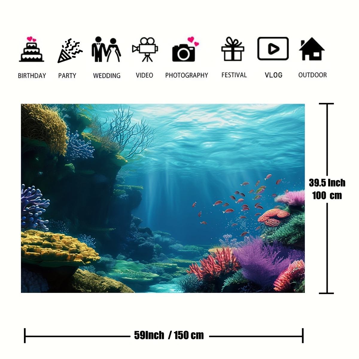 수중 산호초, 물고기, 바다 풍경을 담은 2D 평면 태 - Ocean Aquarium 리뷰 및 가격